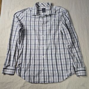 Gap Men’s Non-Iron Slim Fit Dress Shirt | Plaid Button-Up | Long Sleeve | Medium